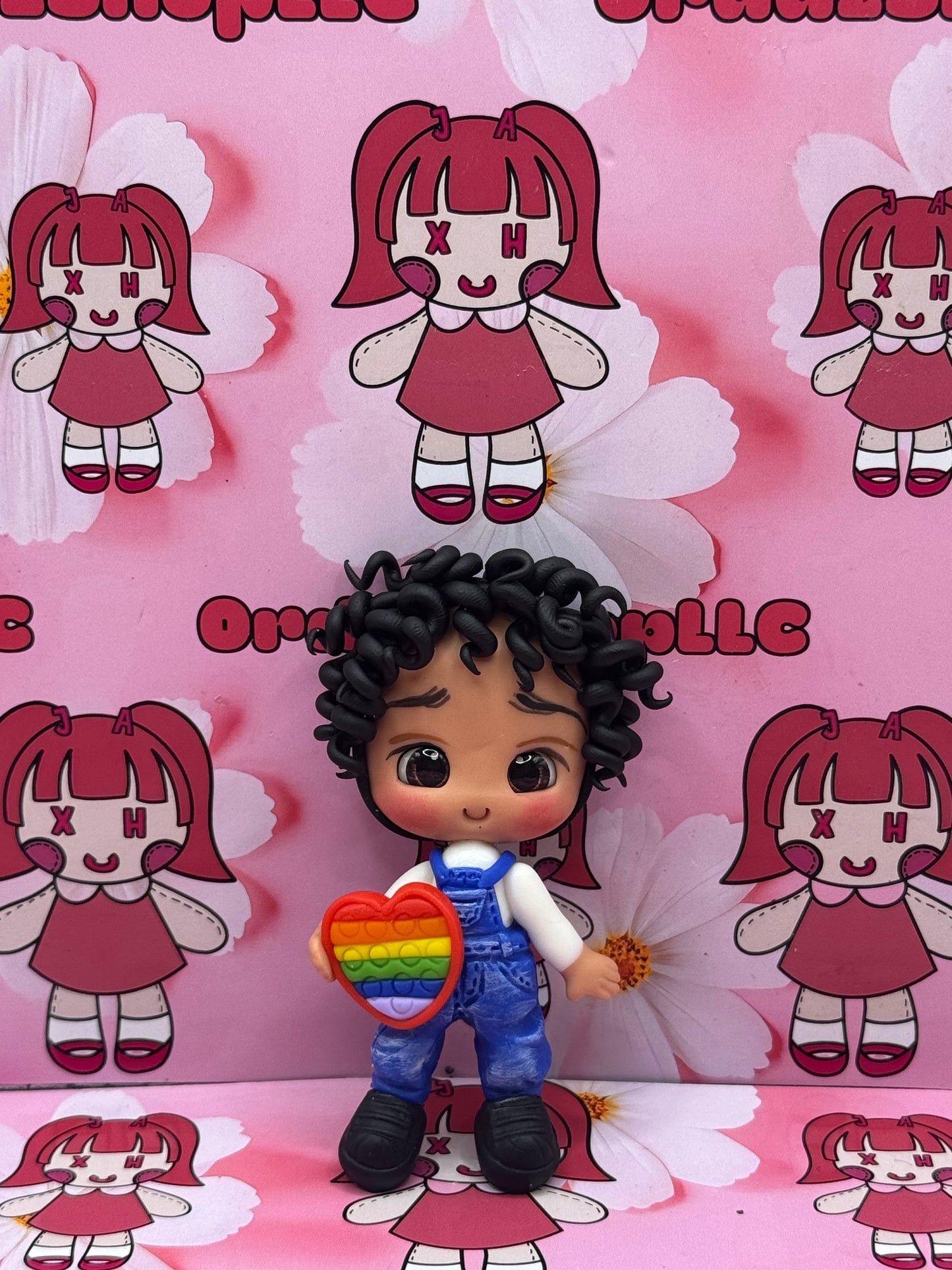 Curly Hair Pop-it Girl
