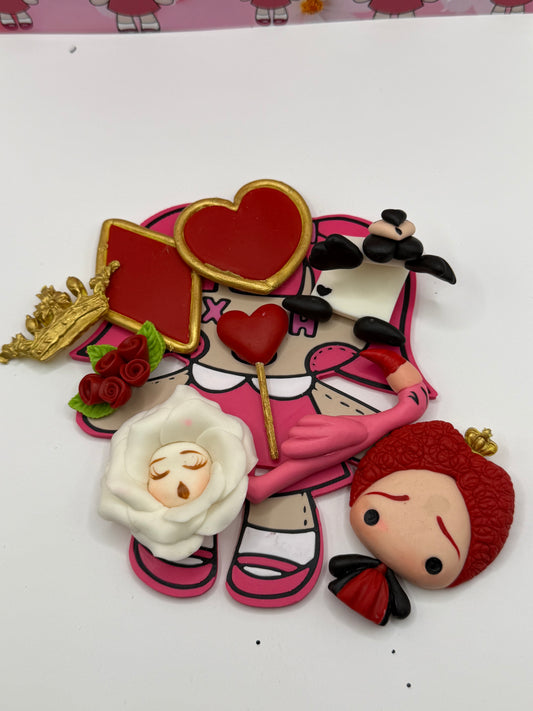 Queen of hearts large Clay charms