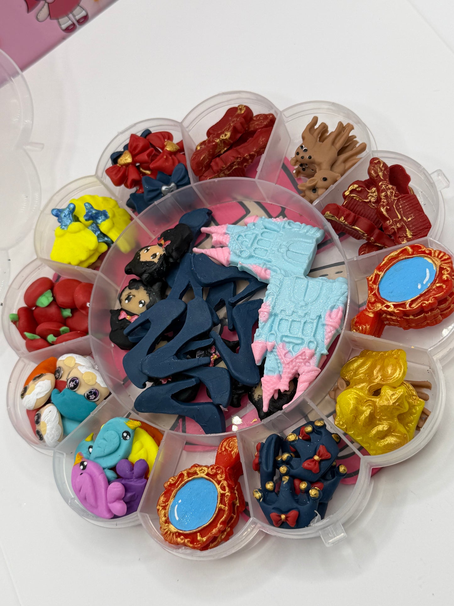 Snow White Clay charms