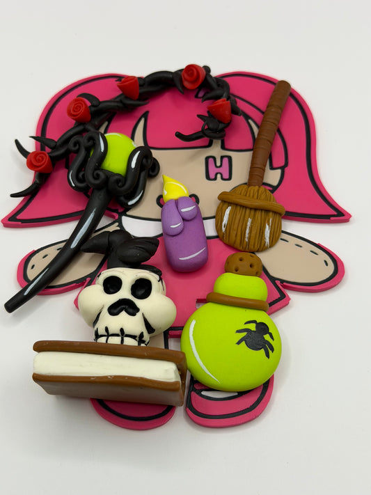 LARGE Maleficent Clay charms