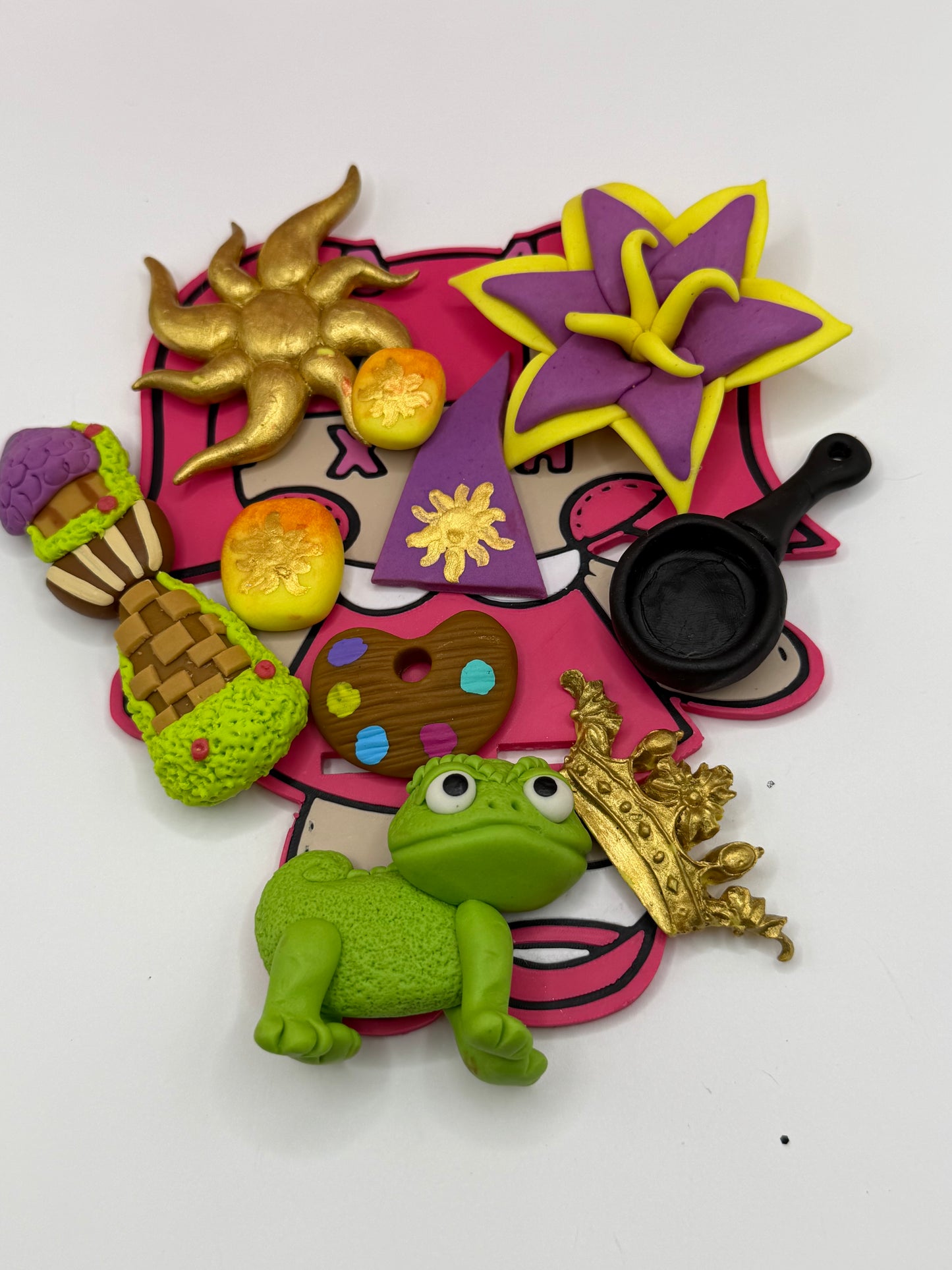 Rapunzel large Clay charms