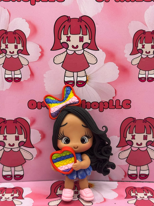 Blue Dress Pop-it Girl