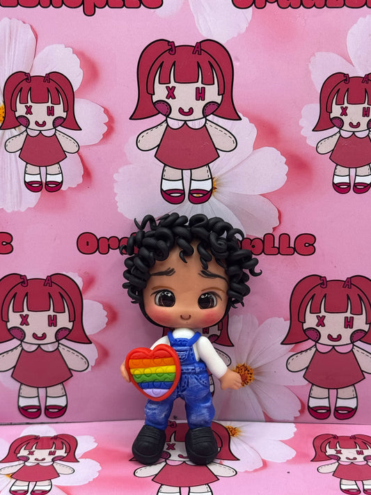 Curly Hair Pop-it Girl