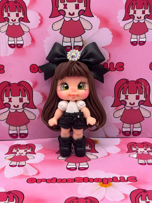 Black bow girl