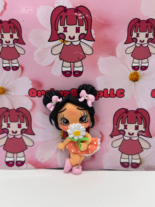 Peach Dress Girl